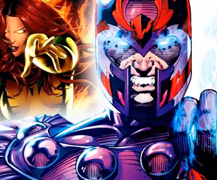 Magneto y fénix de x-men que representan mutantes de nivel omega