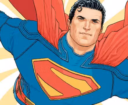 Arte de Superman de Frank bastante usando la imagen de David Corenswet.