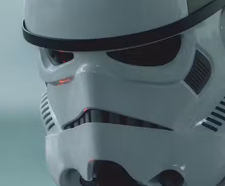 Un casco de soldado de asalto de Star Wars