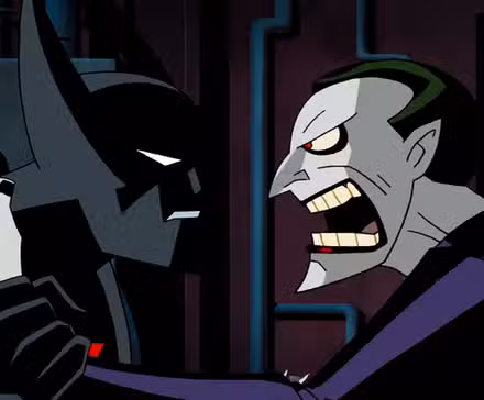 Batman Beyond enfrentándose al Joker en Batman Beyond Return Of The Joker.