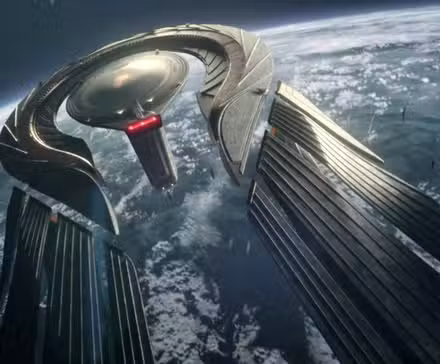 Vista trasera del USS Atenea