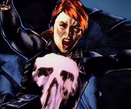 Rachel Cole La Punisher femenina en el arte de Marvel Comics