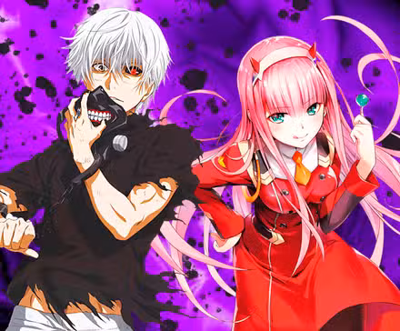 Querida en Franxx y Tokyo Ghoul