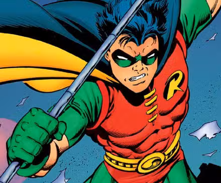 Robin de Tim Drake con el bastón de Bo