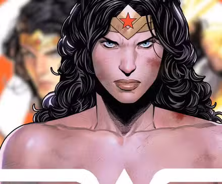 Mujer Maravilla con fondo borroso WW