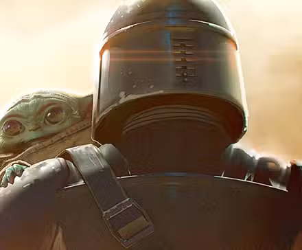 Din Djarin y Grogu en The Mandalorian 