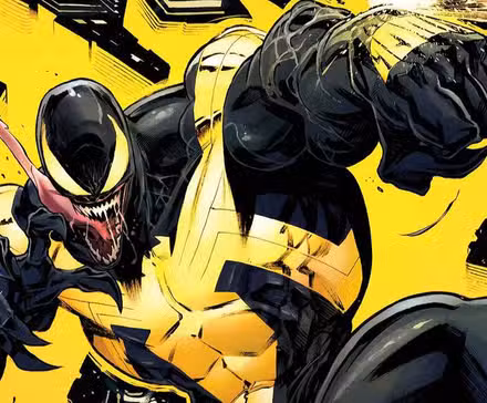Venom dispara una ráfaga desde la muñeca en el nuevo arte de Venom de Iban Coello