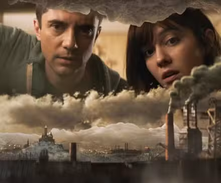 Topher Grace y Mary Elizabeth Winstead en Amor, muerte y robots