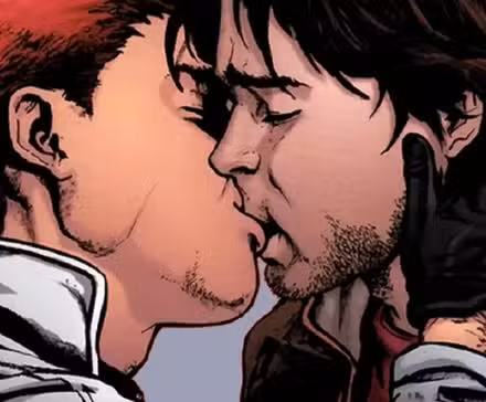 Primer beso de Rictor y Shatterstar Imagen de portada