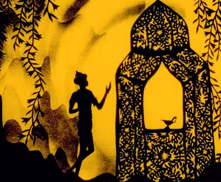 Achmed encuentra la lámpara en Las aventuras del príncipe Achmed