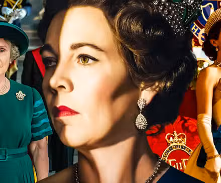 Imagen combinada de Imelda Staunton, Olivia Colman y Claire Foy en The Crown.