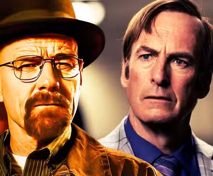 Bryan Cranston como Walter White en Breaking Bad junto a Bob Odenkirk como Saul Goodman en Better Call Saul