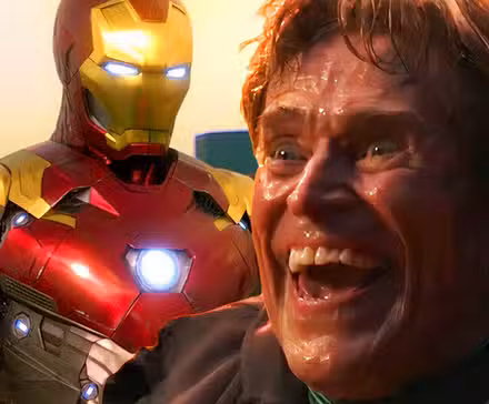 Imagen dividida de Iron Man en Homecoming y Norman Osborn luciendo maníaco en Spider-Man No Way Home