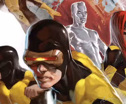 Equipo original de X-Men: Cyclops, Jean Grey, Beast y Iceman