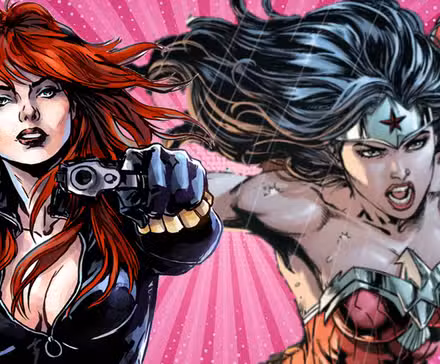 Black Widow y Wonder Woman de Marvel y DC Comics - Cómics Imagen destacada