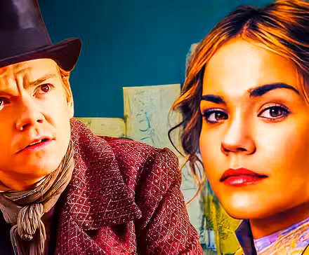 Thomas Brodie-Sangster como Jack Dawkins y Maia Mitchell como Lady Belle Fox en The Artful Dodger.