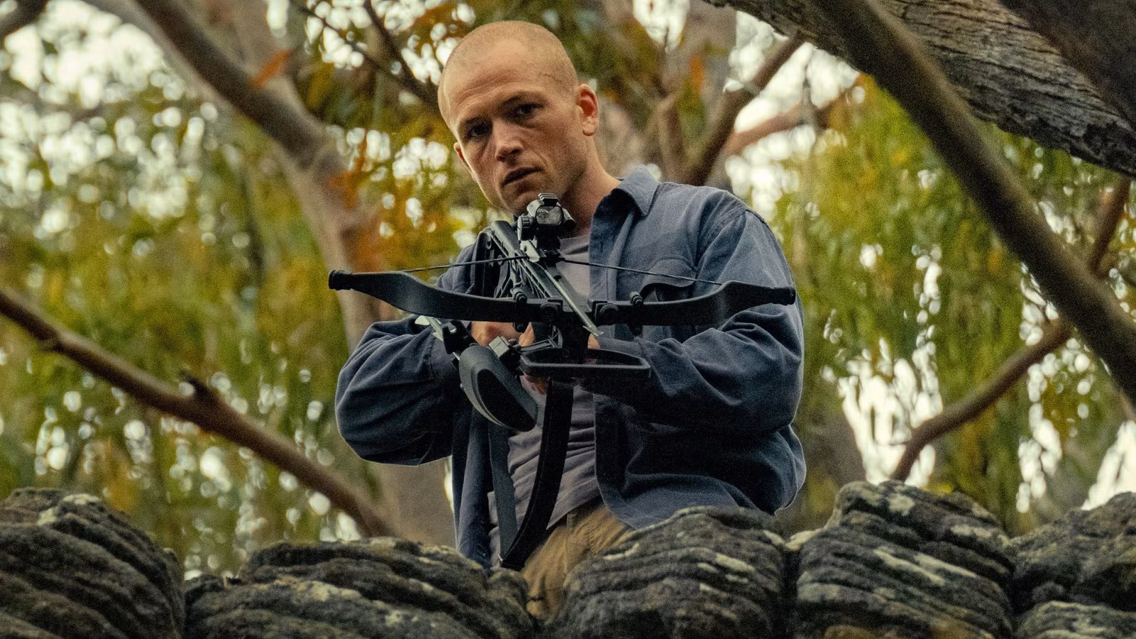 Revisión de Apex: Taron Egerton es el horrible punto brillante en el thriller de supervivencia mundano de Netflix