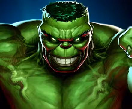 El inmortal Hulk sonríe en el arte de Puzzle Quest de Marvel