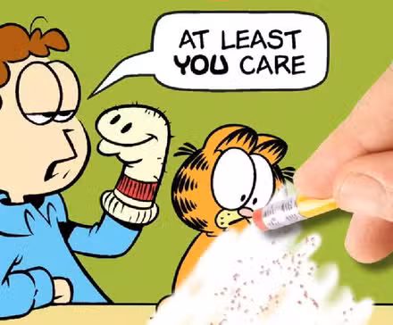 garfield menos garfield portada del libro de garfield siendo borrado