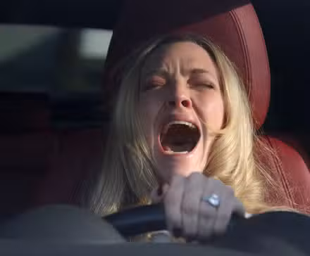 Amanda Seyfried grita en su coche en The Housemaid