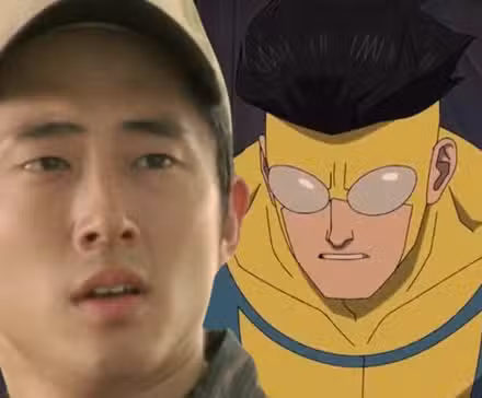 Una imagen de collage de Glen en The Walking Dead y Mark en Invincible, creada por Tom Russell