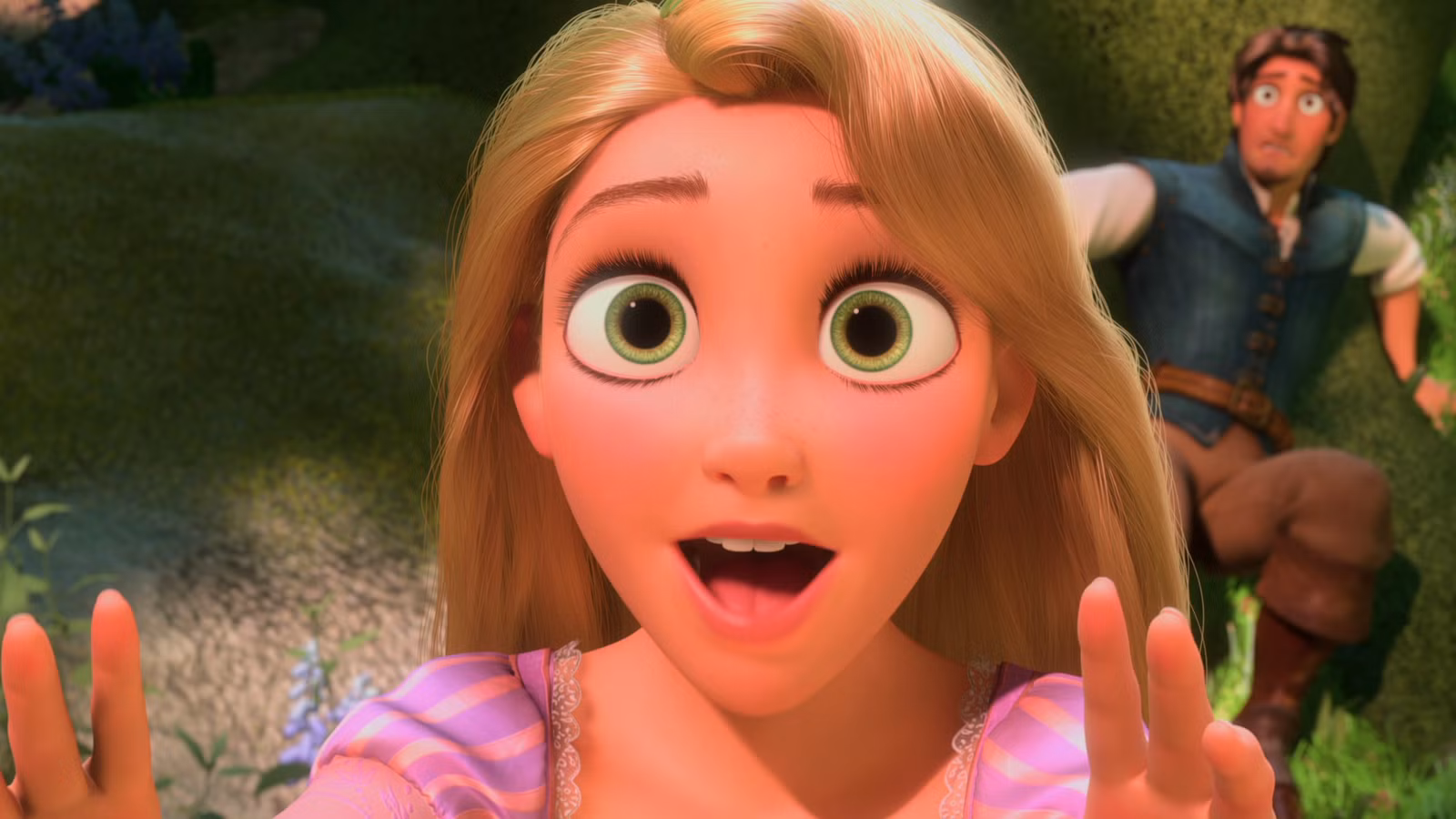 Rapunzel emocionada en Enredados