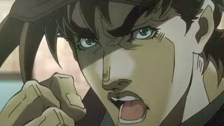 Joseph Joestar de Jojo's Bizarre Adventure se enoja con un sombrero en Nueva York.