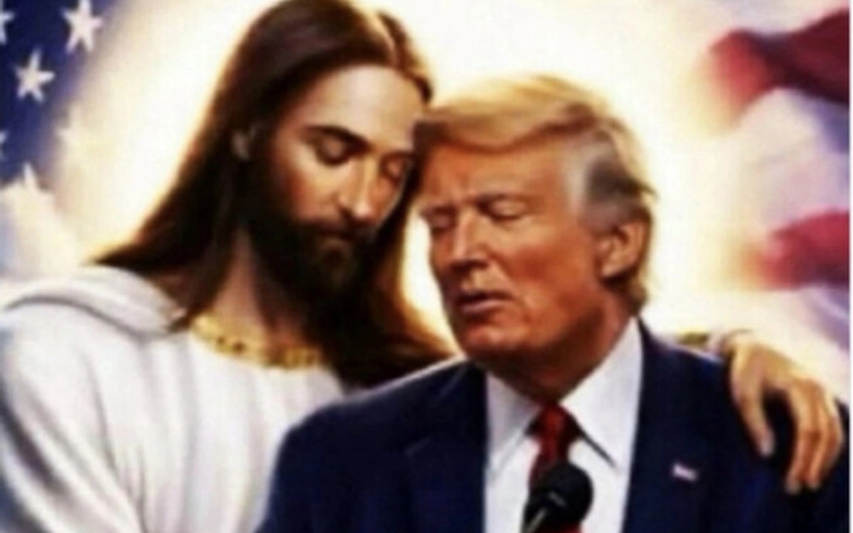 Trump continúa la polémica y publica imagen con Jesús