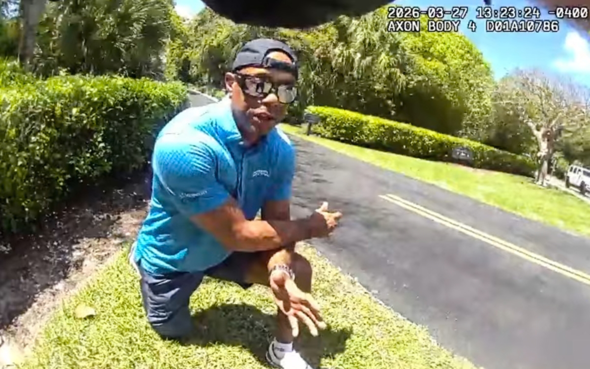 Video | Así fue al arresto de Tiger Woods tras volcar su camioneta
