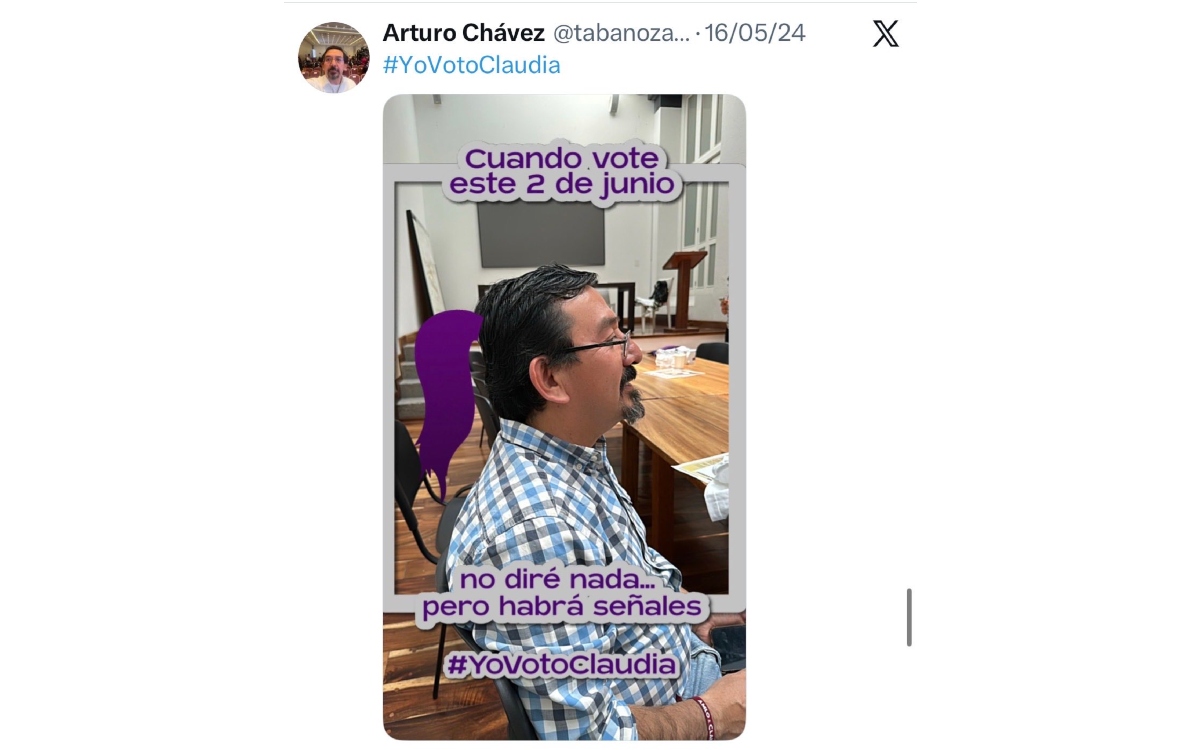 "#YoVotoClaudia": La publicación en 2024 de Arturo Chávez, nuevo consejero del INE