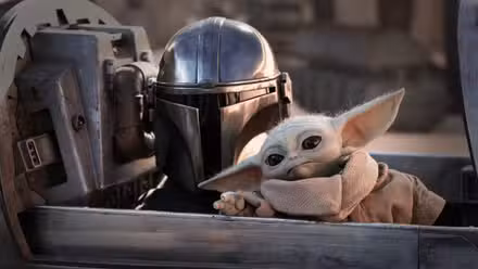 Din Djarin y Grogu en The Mandalorian