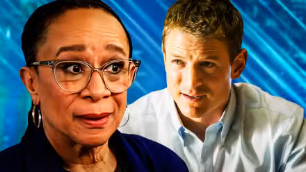 Philip Winchester como Peter Stone en Chicago Justice y S. Epatha Merkerson como Sharon Goodwin en Chicago Med.