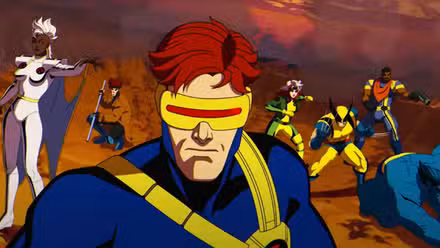 Captura del tráiler de X-Men '97 que muestra al equipo preparándose para una pelea en la ladera de una montaña