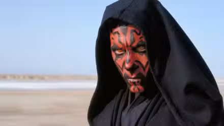 Primer plano de Darth Maul en Tatooine