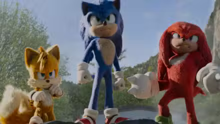 Sonic, Tails y Knuckles en Sonic The Hedgehog 2.