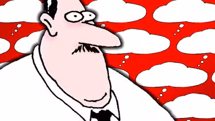 chico del otro lado con muchos globos de pensamiento