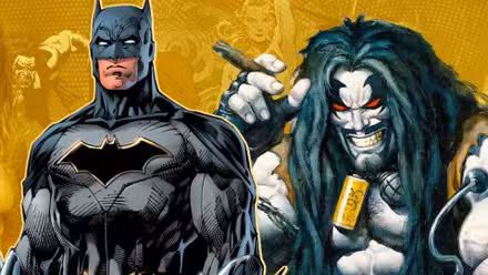 Batman y Lobo con Supergirl La mujer del mañana detrás al fondo