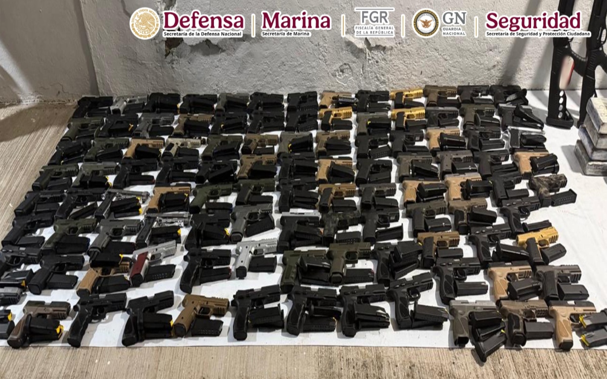 Decomisan en Chiapas 151 armas y 687 kilos cocaína al Cártel de Sinaloa