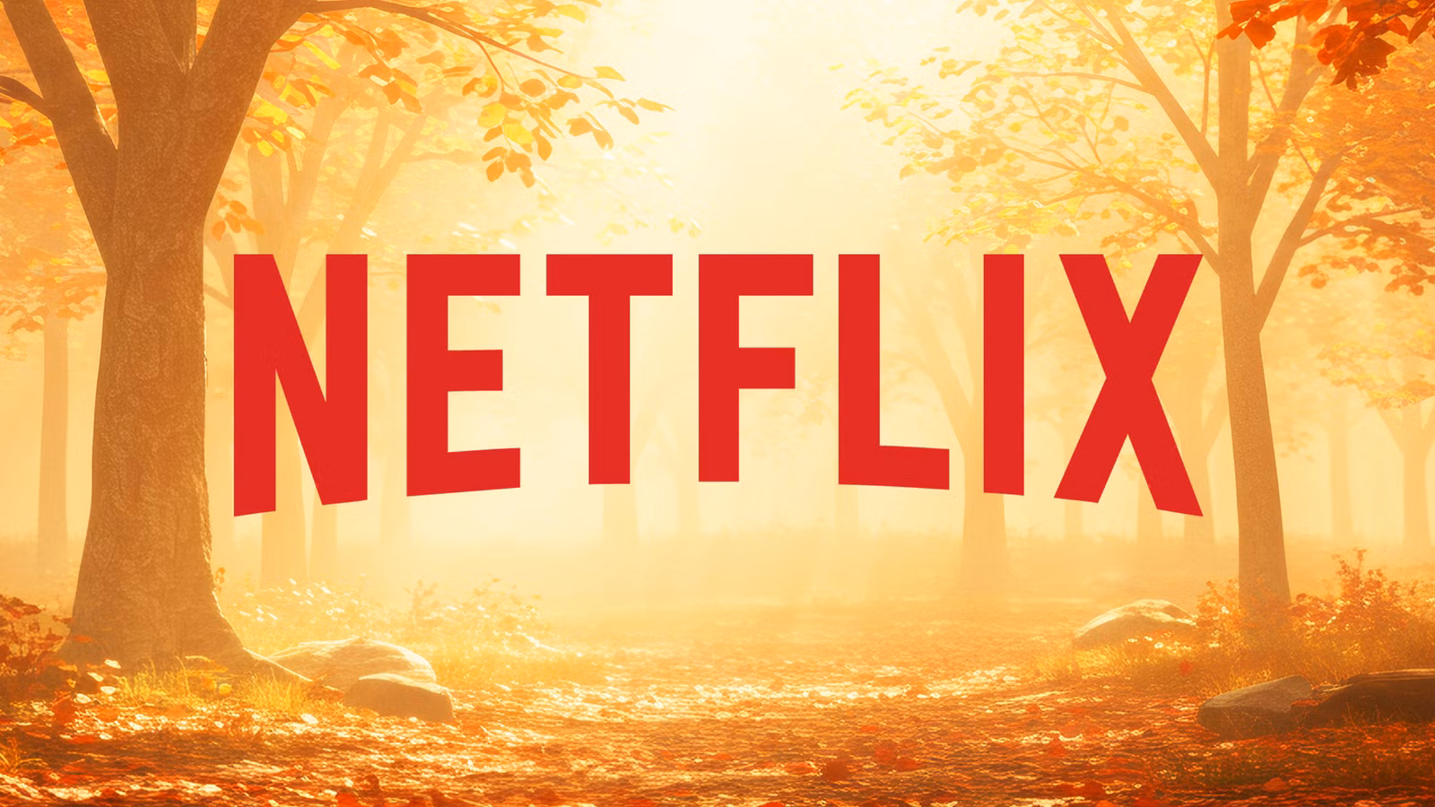 Logotipo de Netflix árboles de otoño