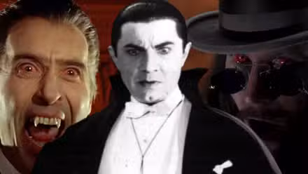 Un collage de varias películas de Drácula.
