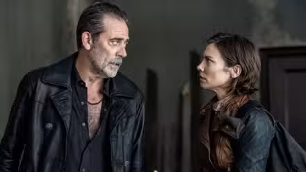 Maggie y Negan en The Walking Dead Dead City
