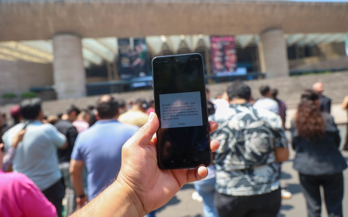 Reportan que no sonó la alarma sísmica en algunos celulares durante el Primer Simulacro Nacional 2026