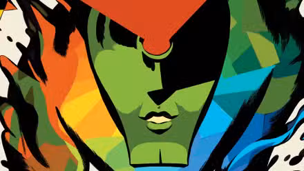 Absolute Martian Manhunter disparando un rayo ocular DC