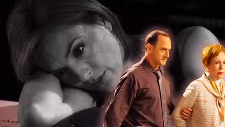 Una imagen muestra a Benson al fondo y a Stabler en primer plano de SVU