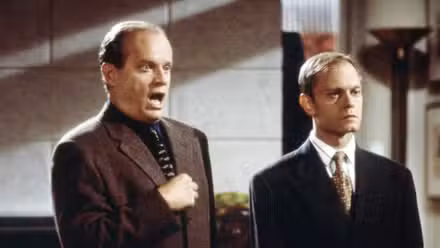 Kelsey Grammer y David Hyde Pierce en Frasier