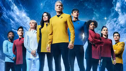 Banner artístico clave de la temporada 4 de Star Trek Strange New Worlds