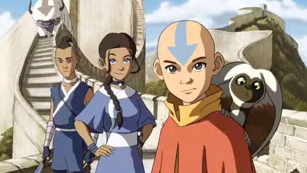 Aang, Katara y Sokka animados en Avatar The Last Airbender