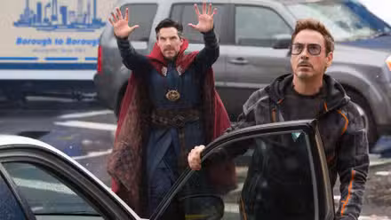 Doctor Strange y Tony Stark en Vengadores Infinity War