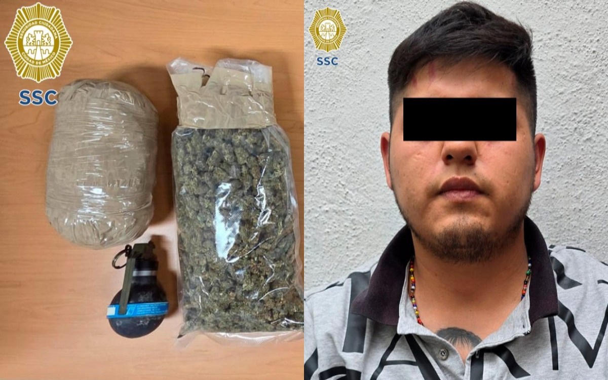 Cae hombre con granada frente a la sede del Archivo General de la Nación