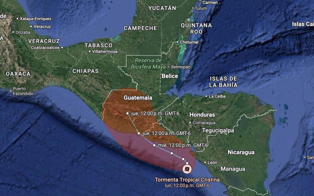 Depresión tropical Tres-E evoluciona a tormenta Cristina mientras Boris amenaza sur de México